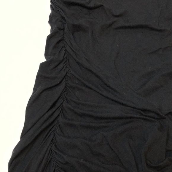CABi 176 Black Bodycon Dress Small Ruched Sides Stretch Scrunch Knit - Picture 7 of 8